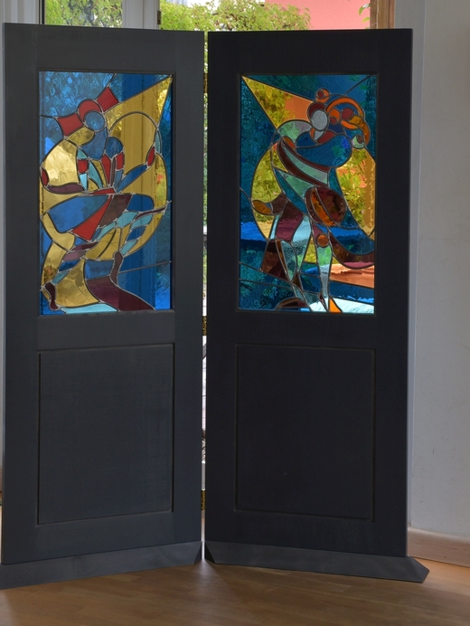 Paravent JR Julia und Romeo Durchsicht Garten 2